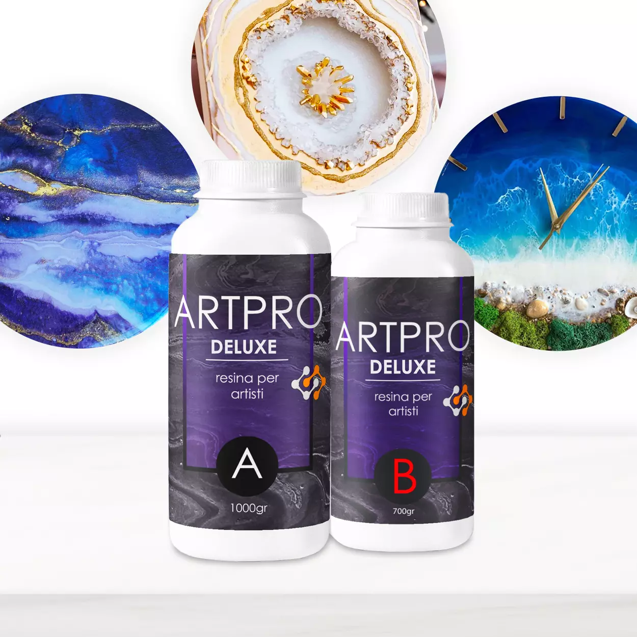 ART PRO DELUXE Resina Epoxi Transparente de Alta Viscosidad: ¡Diseños Nítidos y Perfectos!