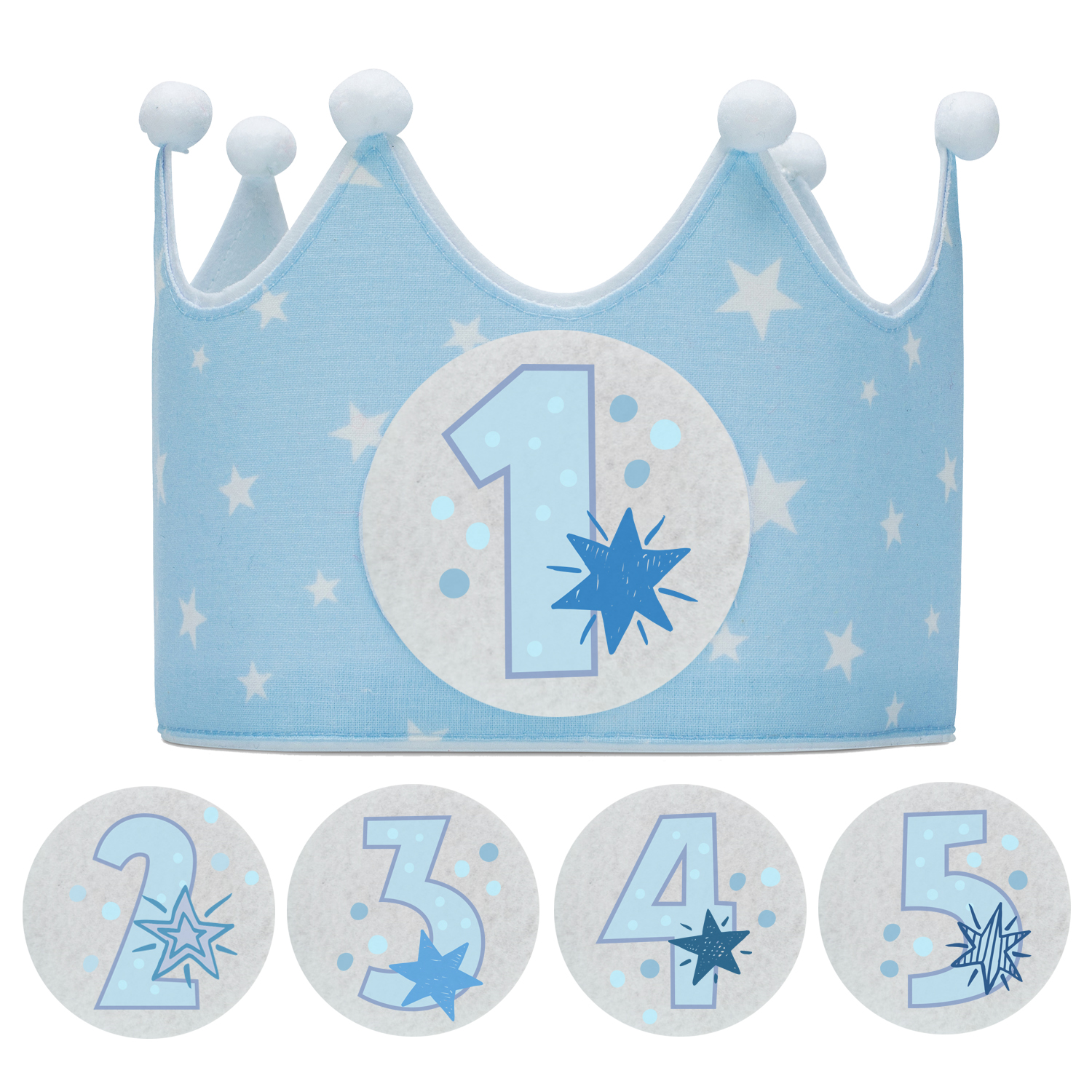 CORONAS DE CUMPLEAÑOS ESTRELLA AZUL