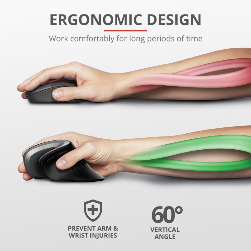RATON TRUST VERRO WIRELESS ERGONOMIC - Imagen 9